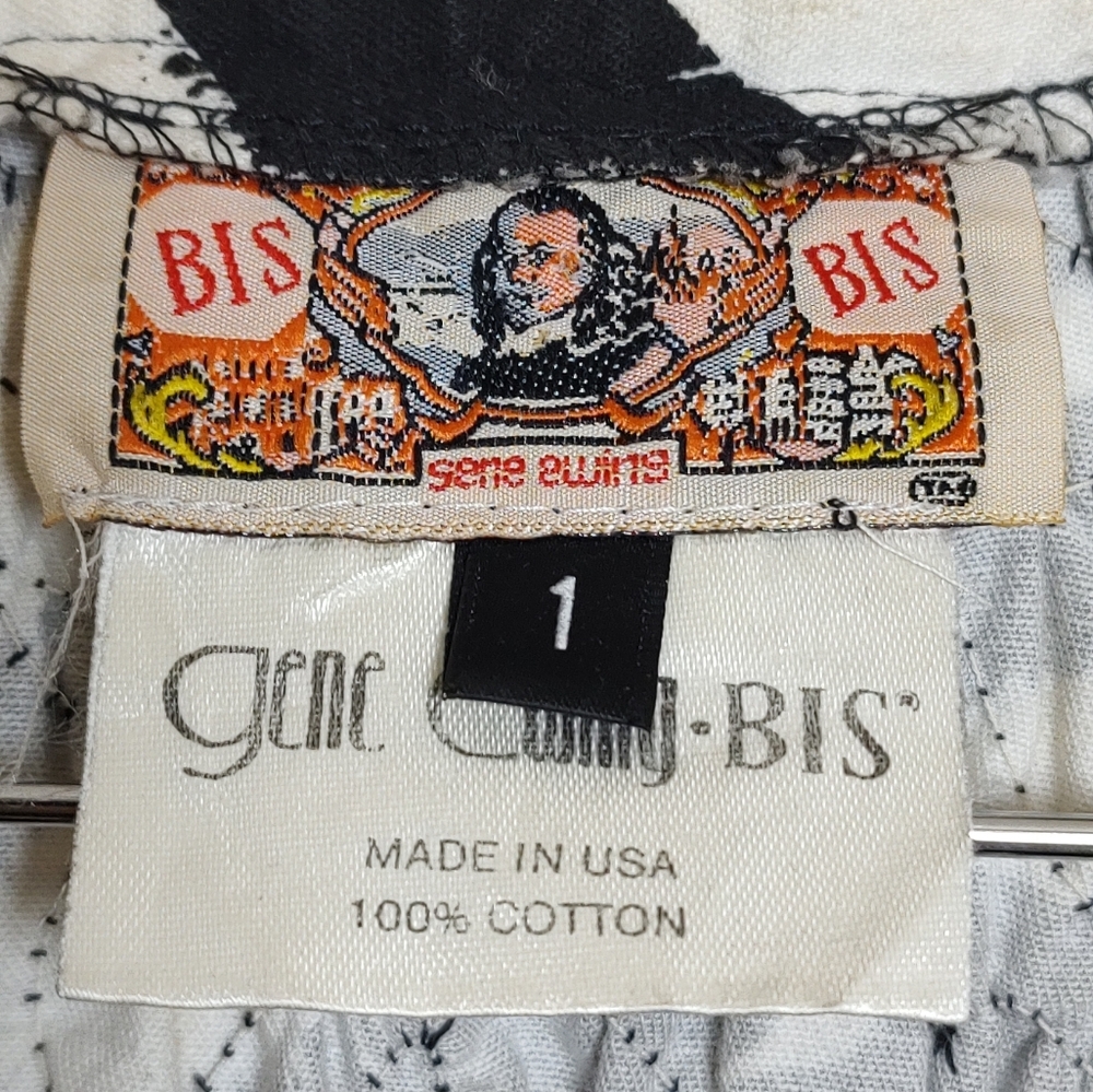 Zebra Print Wrinkled Rich Denim Jacket and Skirt Set By Gene Ewing For Bis Woman - Picture 6 of 15